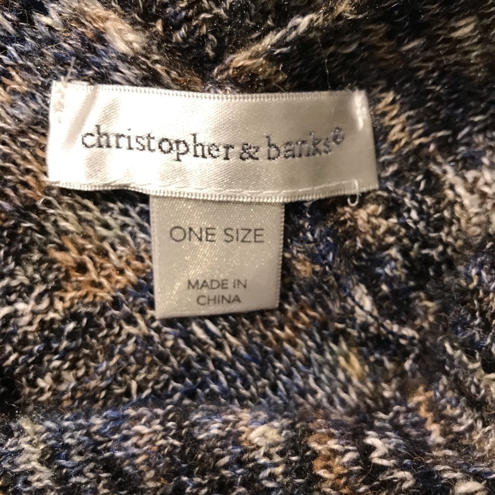 Beautiful Knit Marled Poncho - Picture 7 of 11